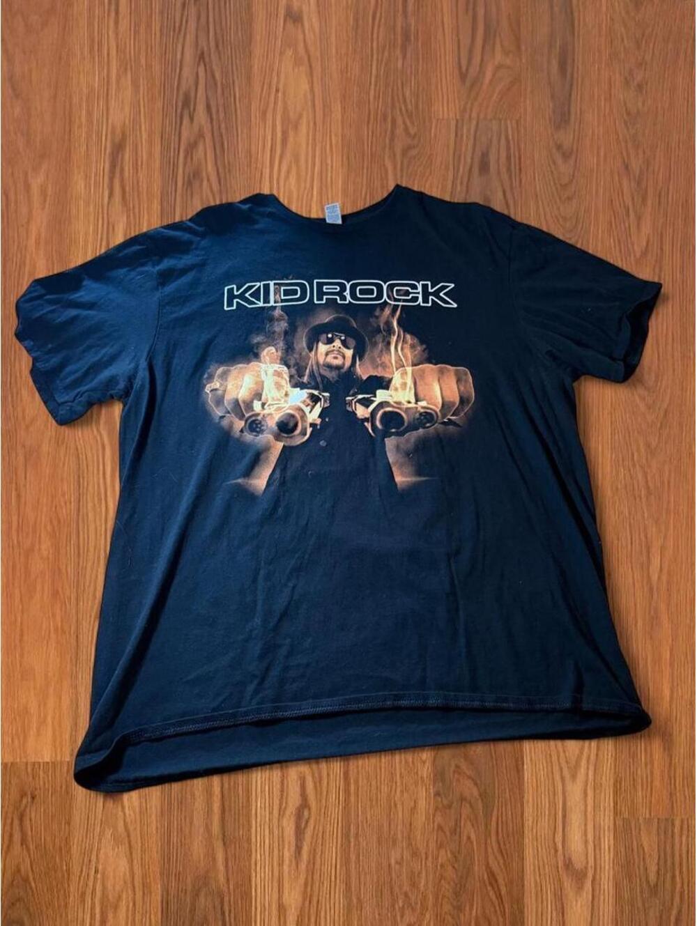Kid Rock Concert Graphic T-Shirt Mens Size 2XL Black Rock Band Tour Tee